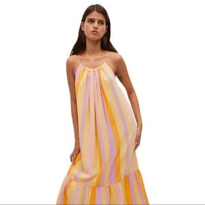 NWT Mango halter neck ruffle maxi dress.